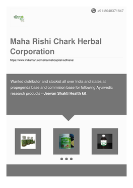 Maha Rishi Chark Herbal Corporation