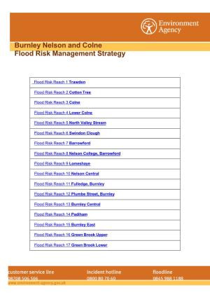 Burnley Nelson and Colne Flood Risk Management Strategy