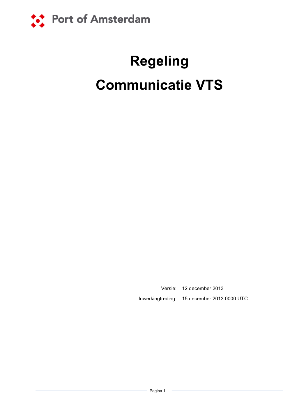 Regeling Communicatie VTS