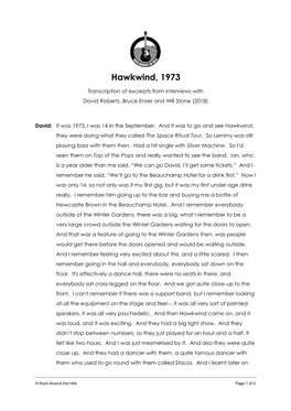 Hawkwind, 1973