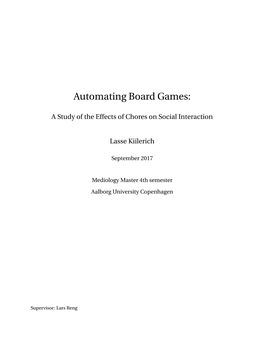 Automating Board Games