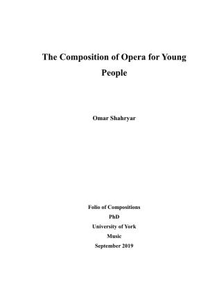 The Composition of Opera for Young People