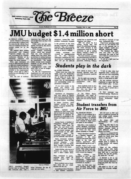 JMU Budget $1.4 Million Short
