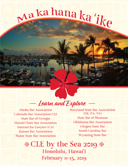 CLE 2019 at Sea Brochure.Indd