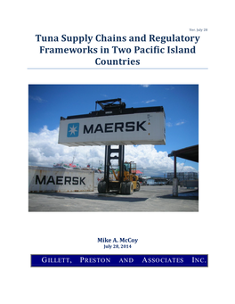 Tuna Supply Chains and Regulatory Frameworks in Two Pacific Island