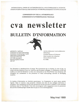 Eva Newsletter BULLETIN D'information