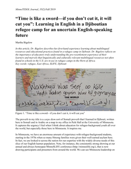 Learning in English in a Djiboutian Refugee Camp for an Uncertain English-Speaking Future