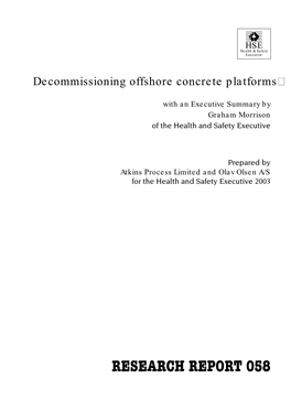 Decommissioning Offshore Concrete Platforms