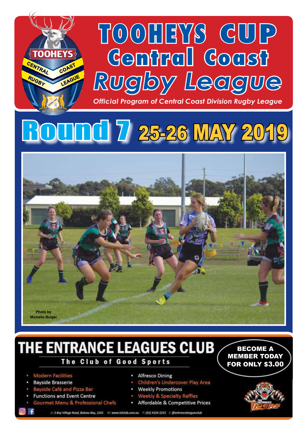 Central Coast Rugby League Official Program of Central Coast Division Rugby League