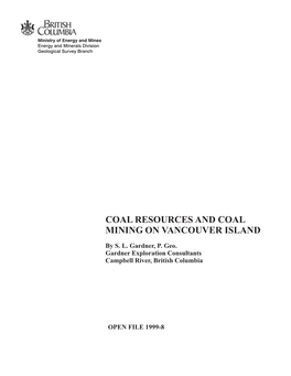 Coal Resources and Coal Mining on Vancouver Island