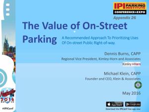 The Value of On-Street Parking