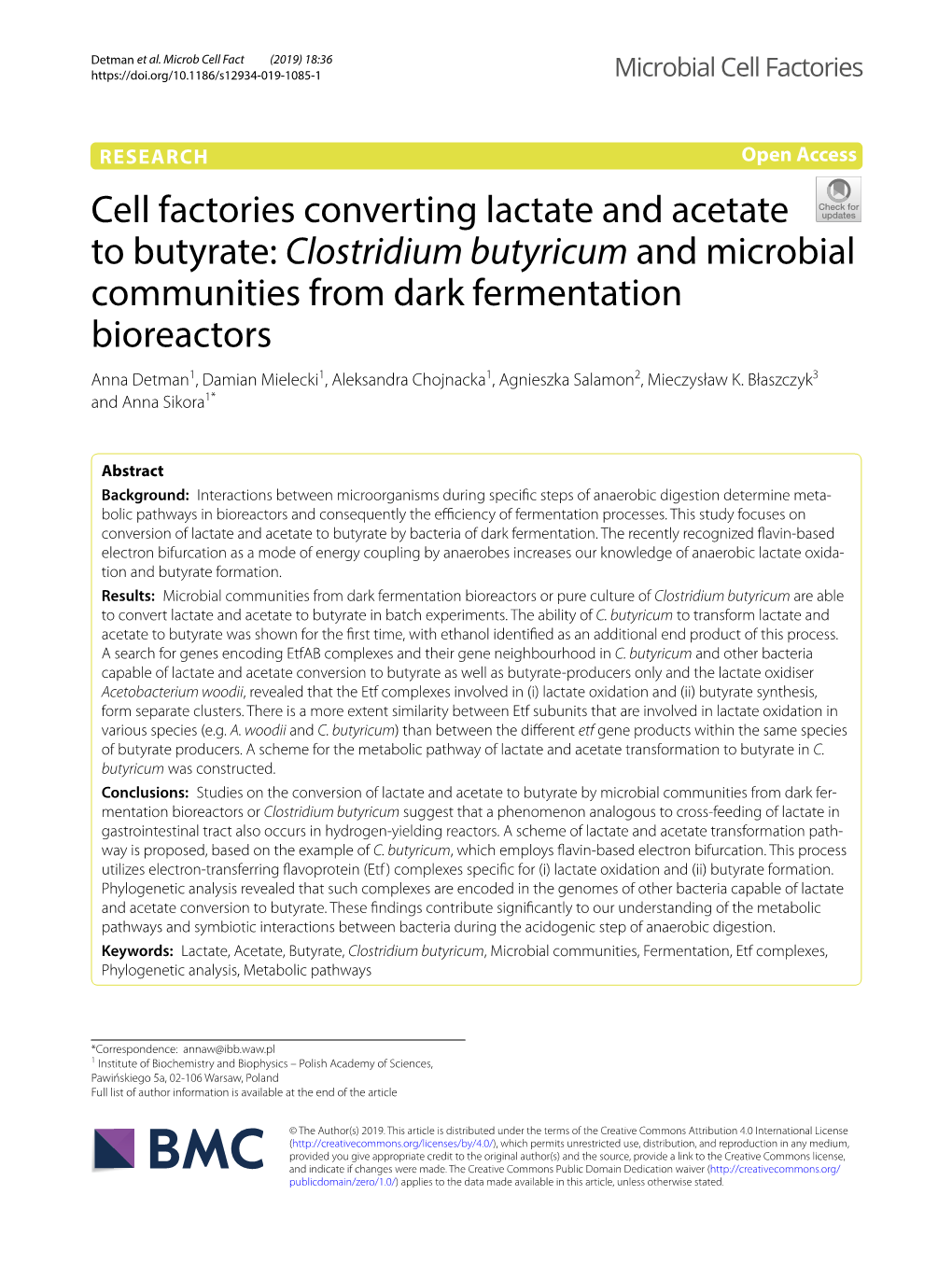 Cell Factories Converting Lactate and Acetate To