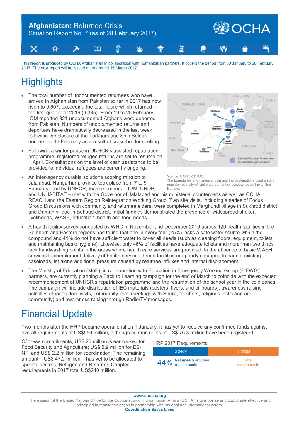 Highlights Financial Update