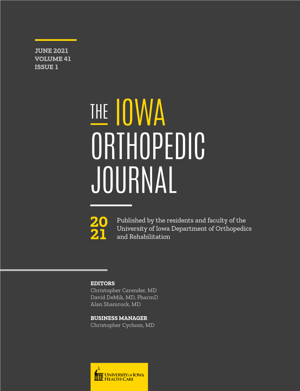 Orthopedic Journal Orthopedic Iowa Orthopedic Journal