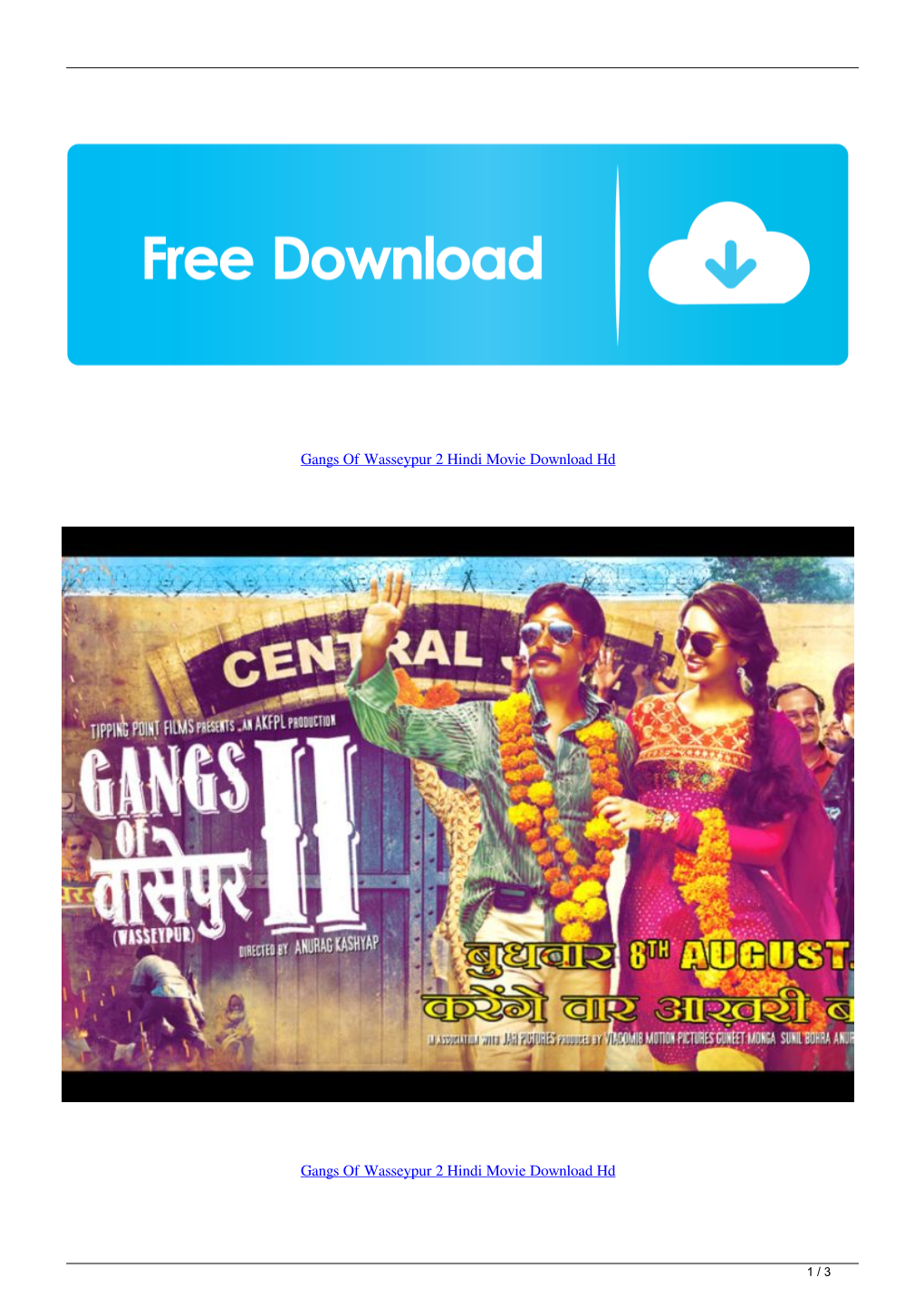 Gangs of Wasseypur 2 Hindi Movie Download Hd