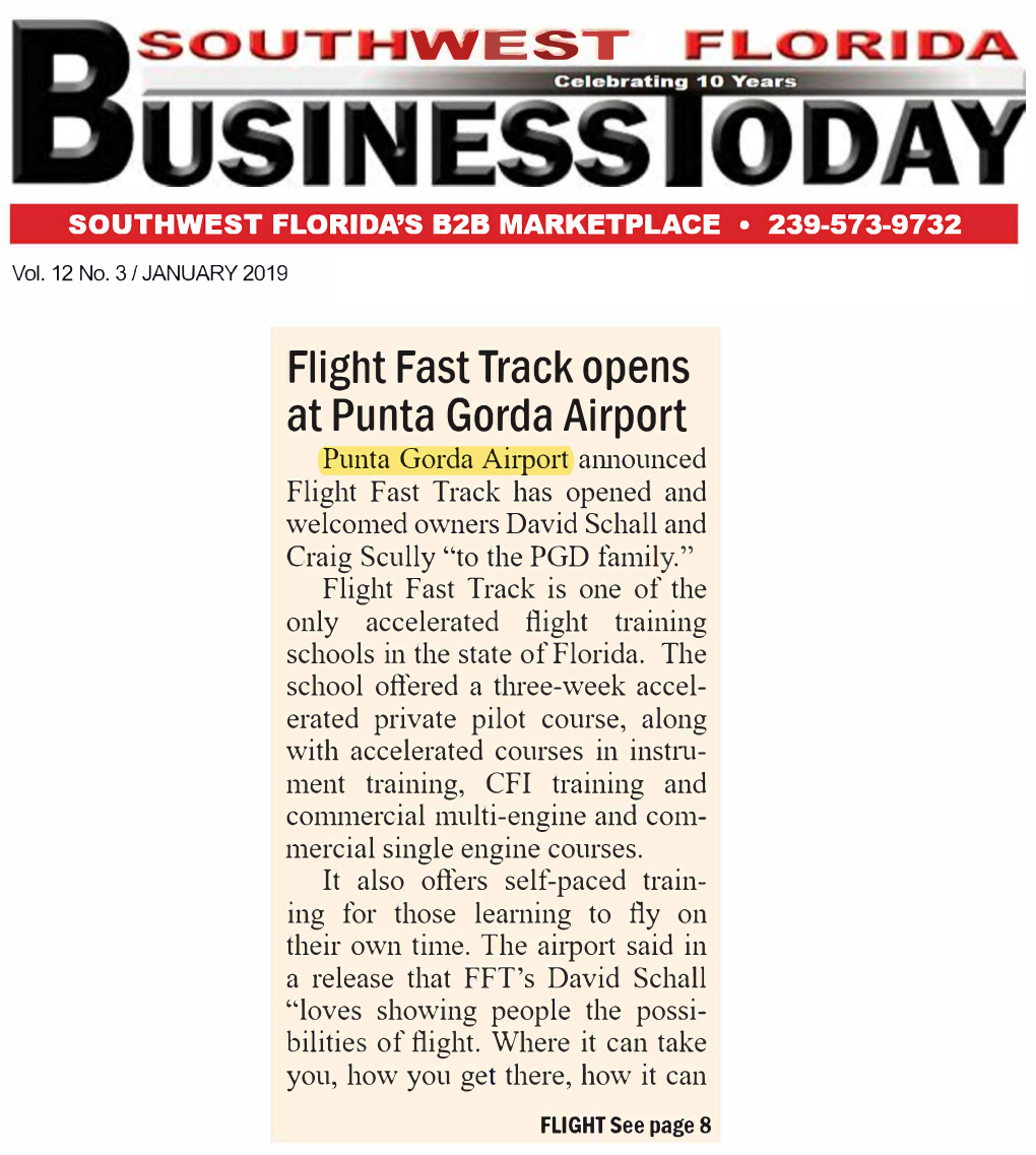 VVEST Flight Fast Track Opens at Punta Gorda Airport