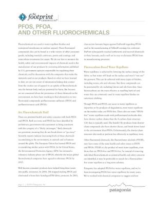 Pfos, Pfoa, and Other Fluorochemicals