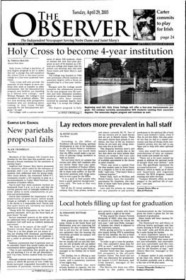 Holy Cross to Become 4-Year Institution