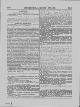 1877. Congressional Record-Senate. 1273