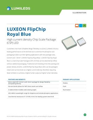LUXEON Flipchip Royal Blue High Current Density Chip Scale Package (CSP) LED
