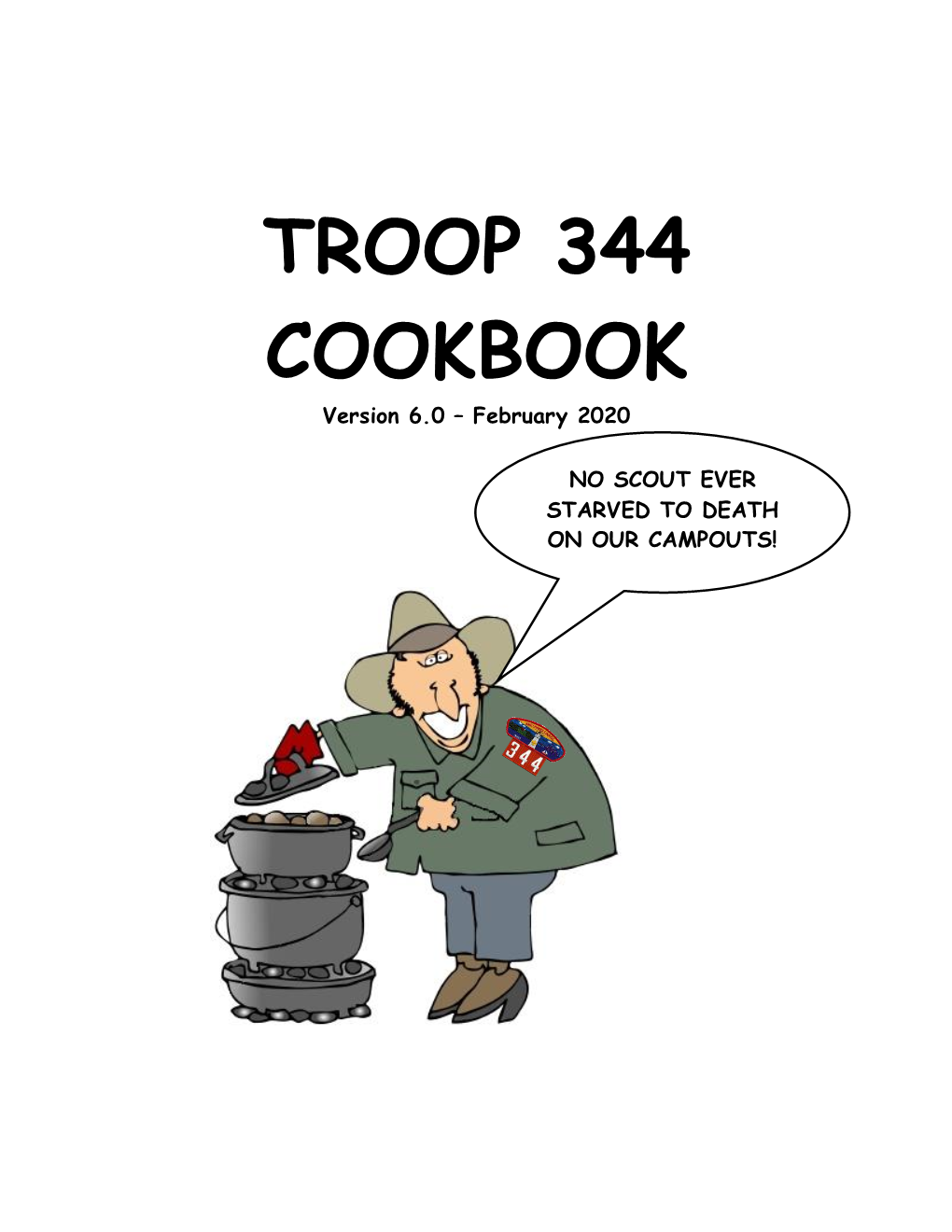 TROOP 344 COOKBOOK Version 6.0 – February 2020