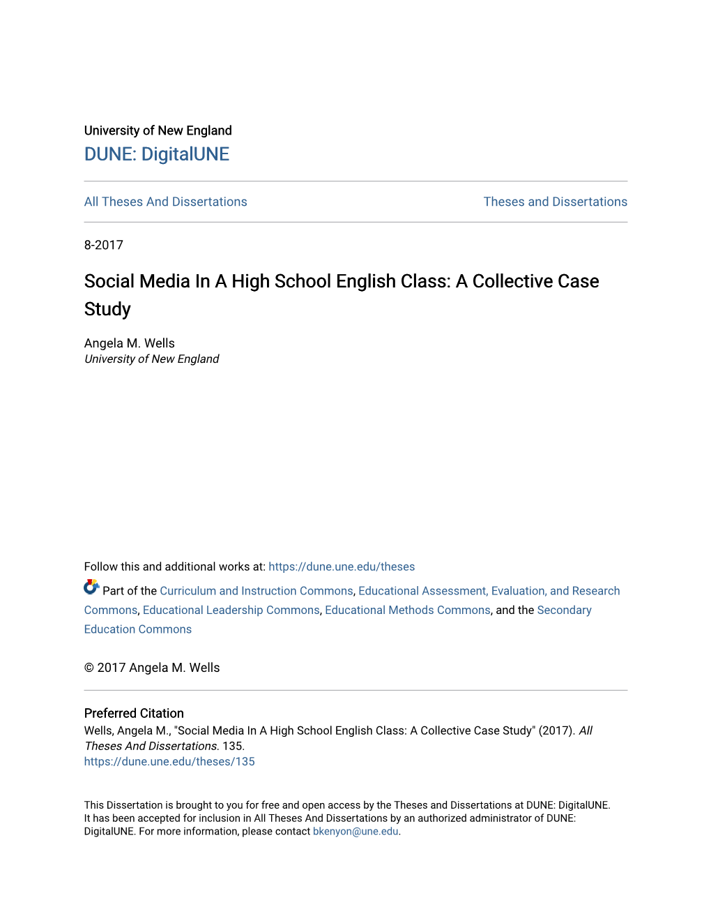 Social Media in a High School English Class: a Collective Case Study