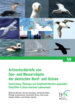 Und Wasservögeln Der Deutschen Nord- Und Ostsee Verbreitung, Ökologie Und Empfindlichkeiten Gegenüber Eingriffen in Ihren Marinen Lebensraum
