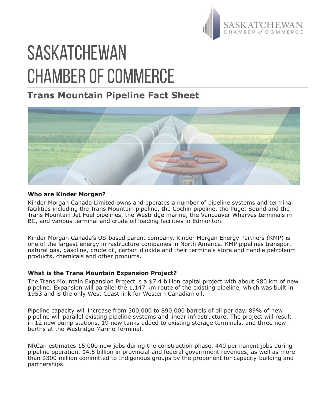 Trans Mountain Pipeline Fact Sheet