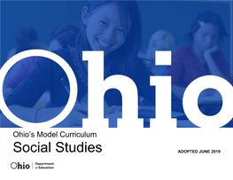 Ohio's Model Curriculum for Social Studies (Adopted June 2019)
