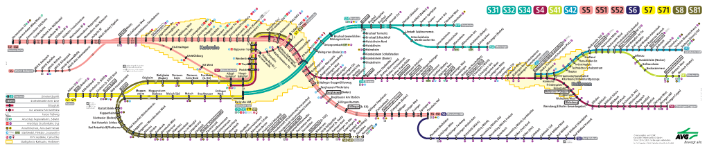 Liniennetzplan Zweisystem-Stadtbahnlinien