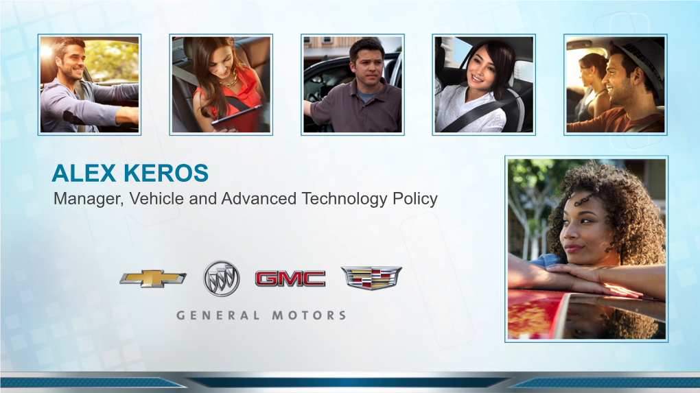 General Motors Presentation, Panel on "Connected Automated Vehicles