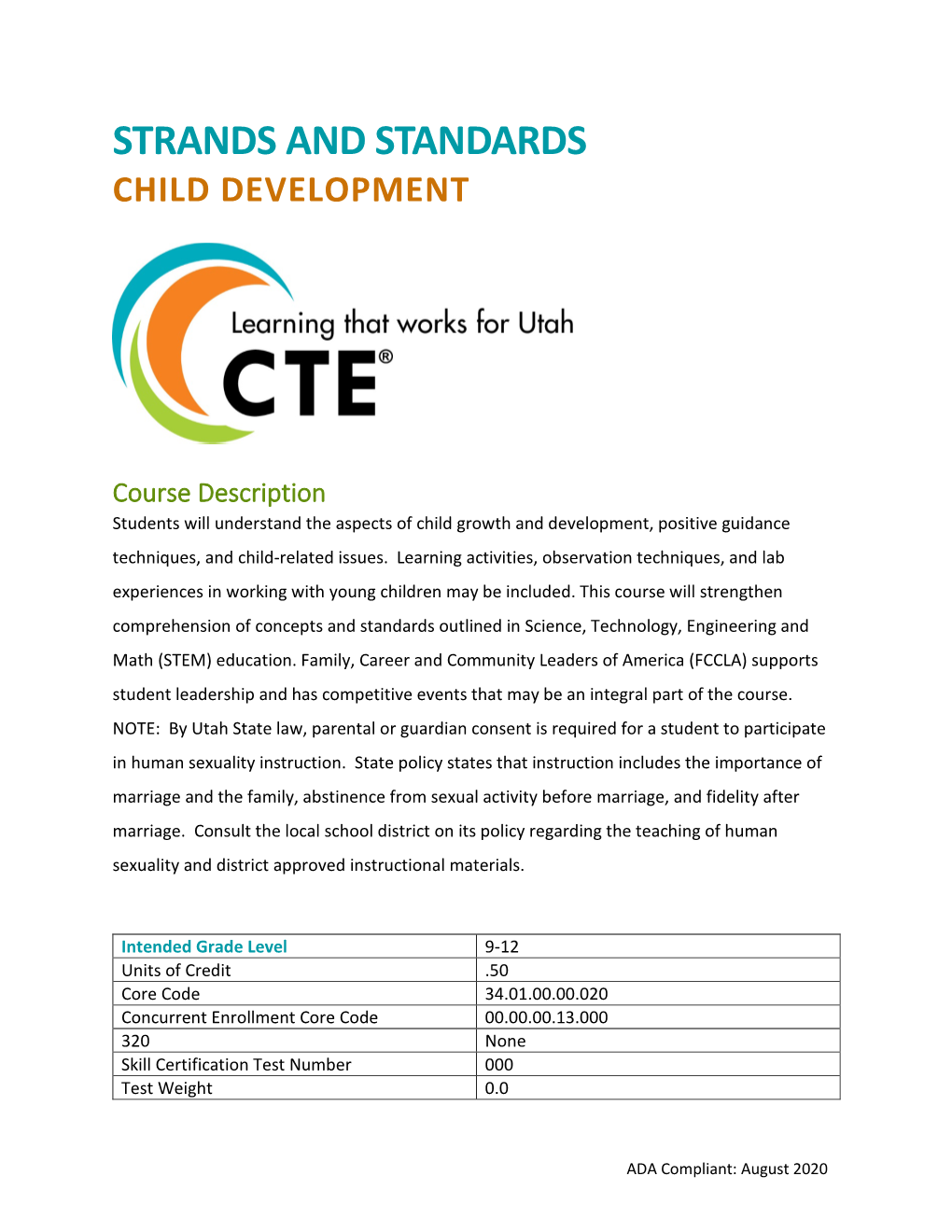 Child Development Strands and Standards