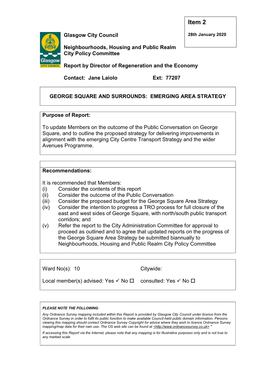 Glasgow City Council 28Th January 2020