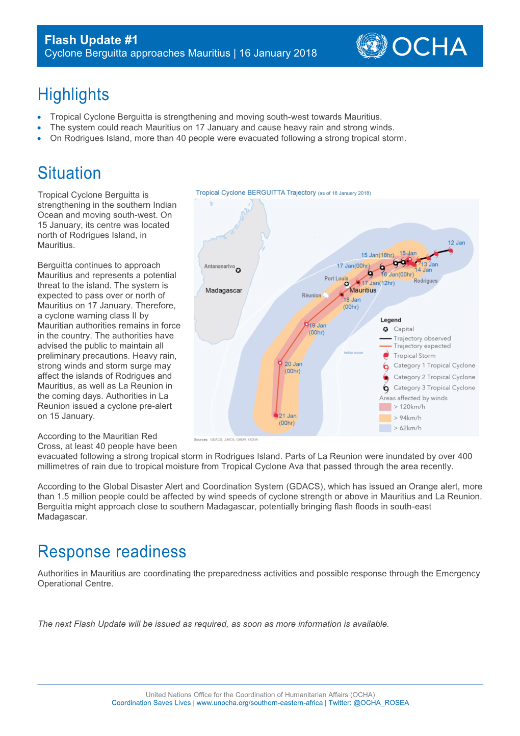 Highlights Situation Response Readiness