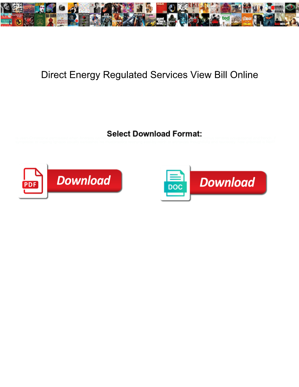 Direct Energy Regulated Services View Bill Online