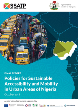 Policies for Sustainable Accessibility and Mobility in Urban Areas of Nigeria