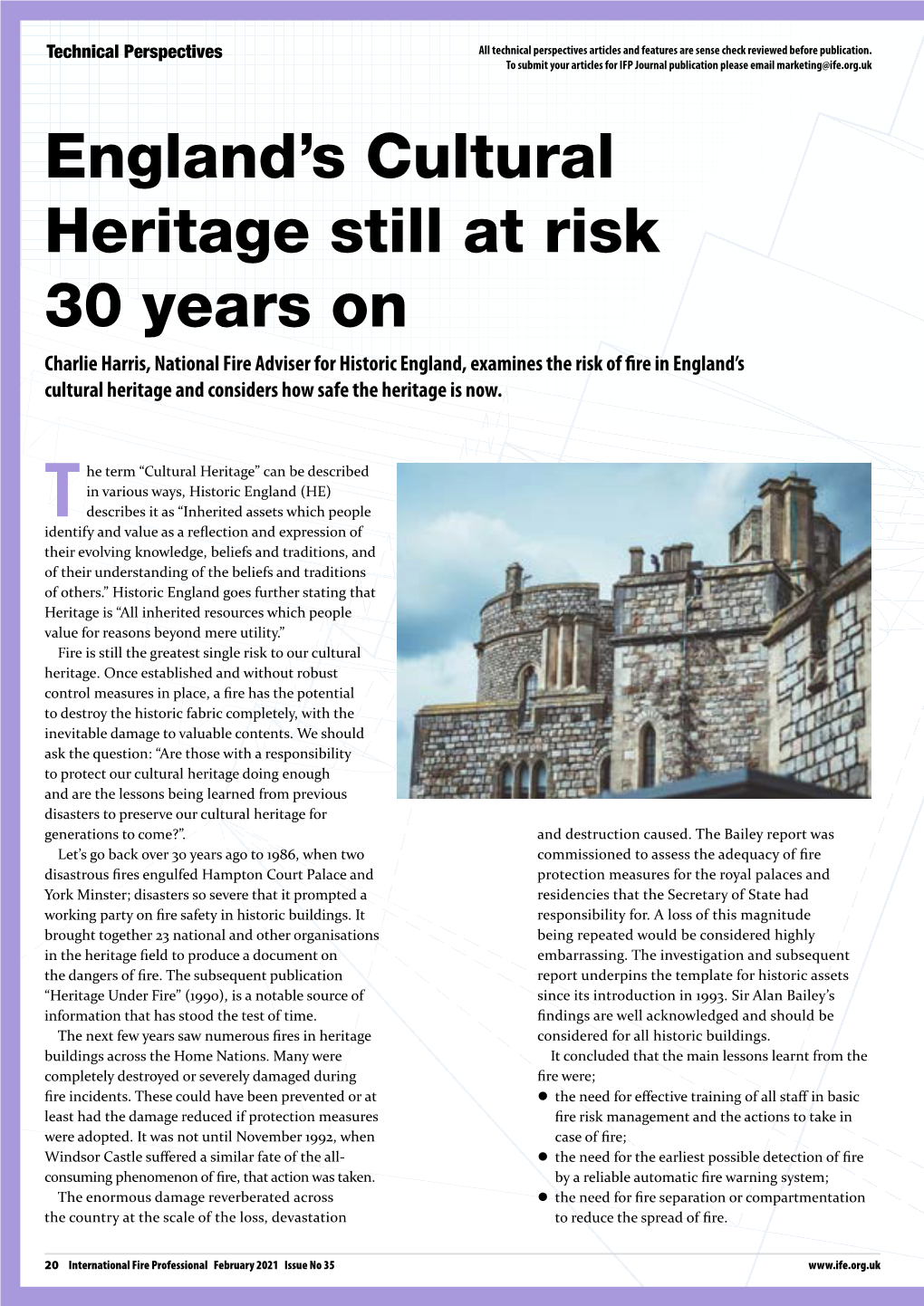 England's Cultural Heritage Still at Risk 30 Years On