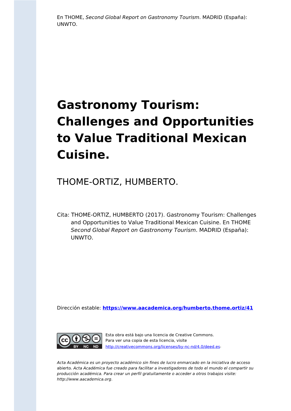 Gastronomy Tourism