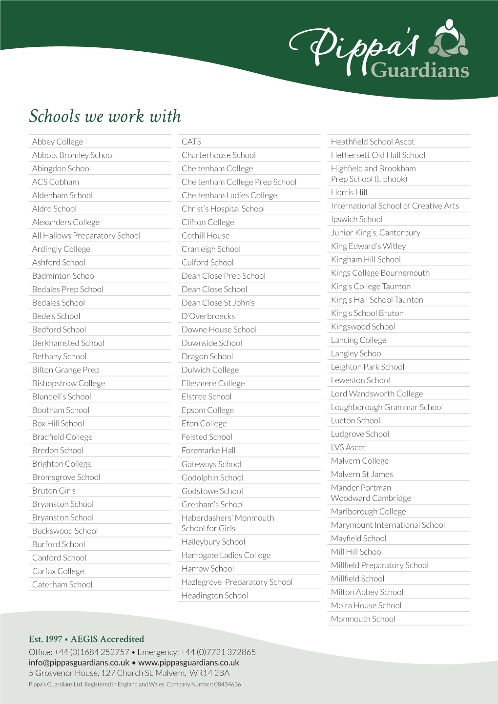 Schools We Work With