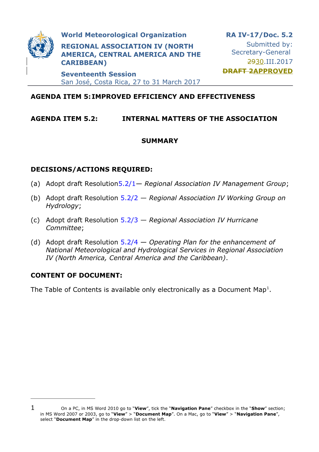 WMO Document Template s5