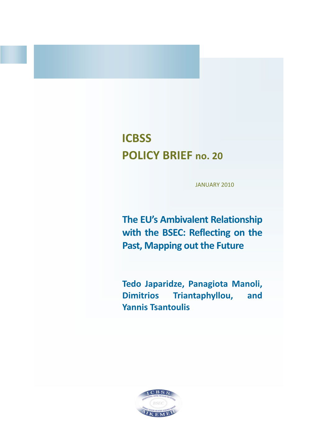 ICBSS POLICY BRIEF No. 20