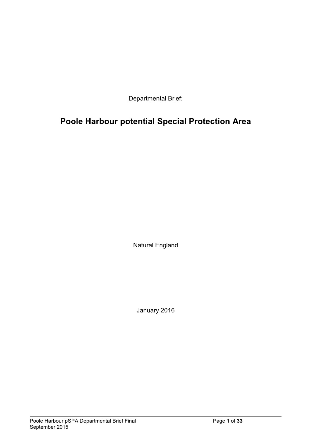 Poole Harbour Potential Special Protection Area