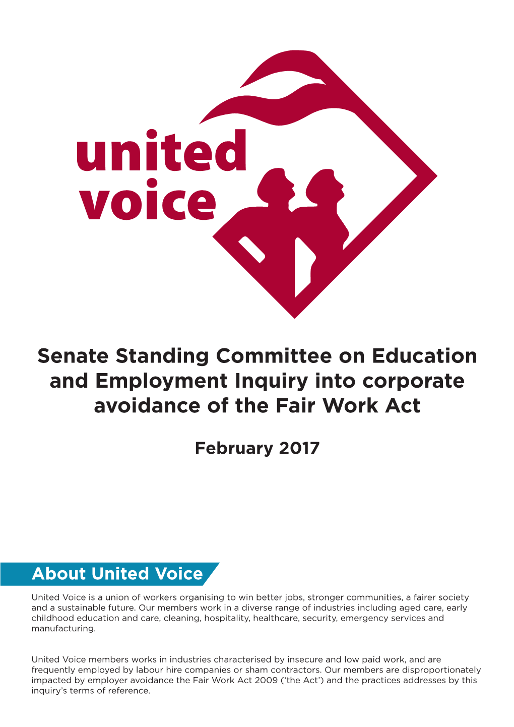 Senate Standing Committee on Education and Employment Inquiry Into Corporate Avoidance of the Fair Work Act