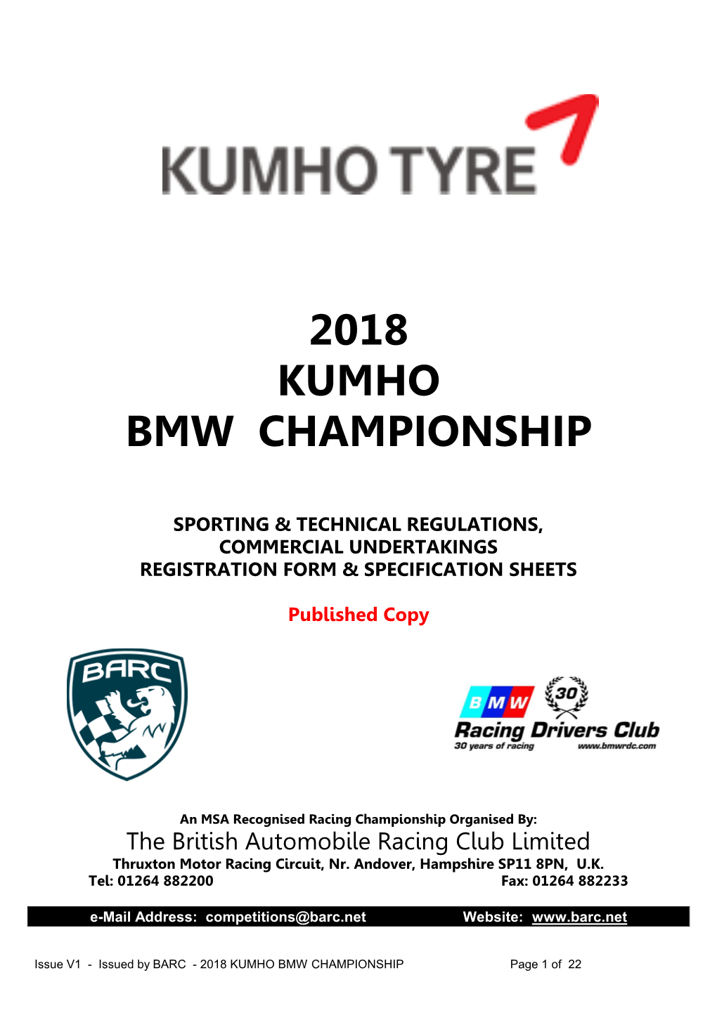 2018 Kumho Bmw Championship
