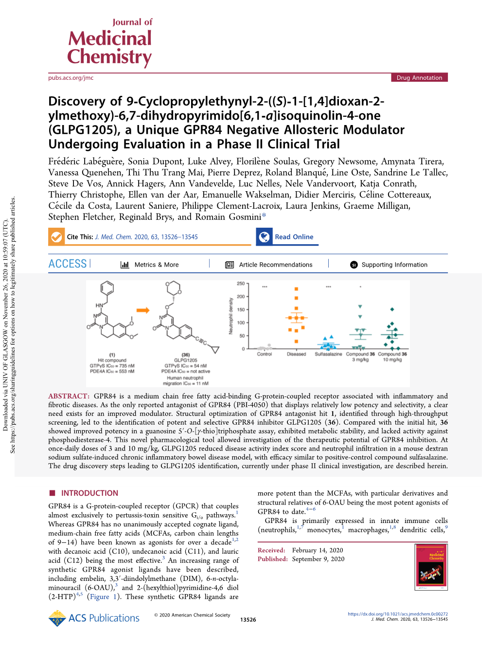 Isoquinolin-4-One (GLPG1205