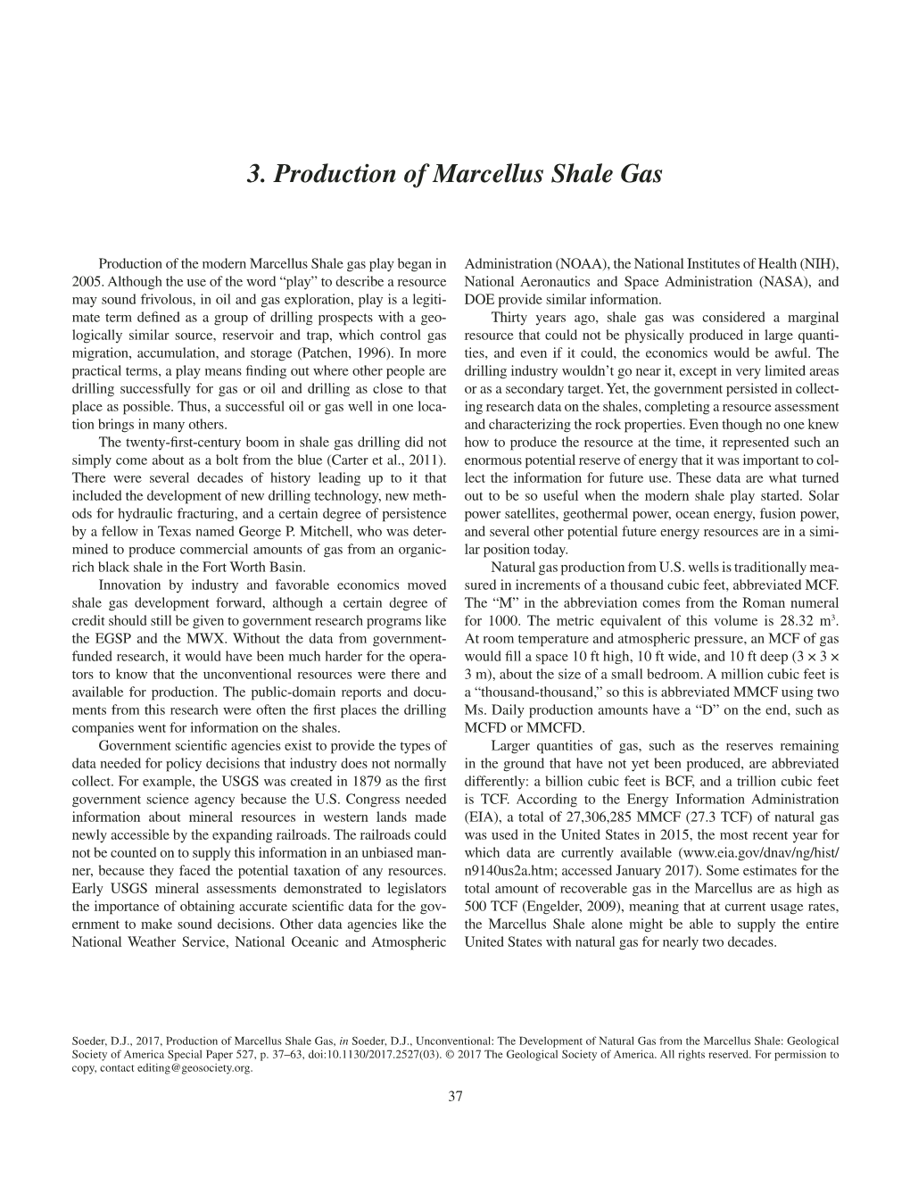 3. Production of Marcellus Shale Gas