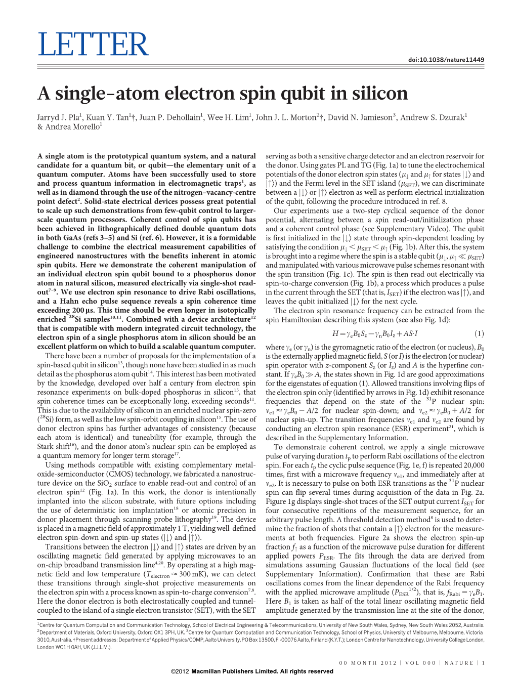 LETTER Doi:10.1038/Nature11449