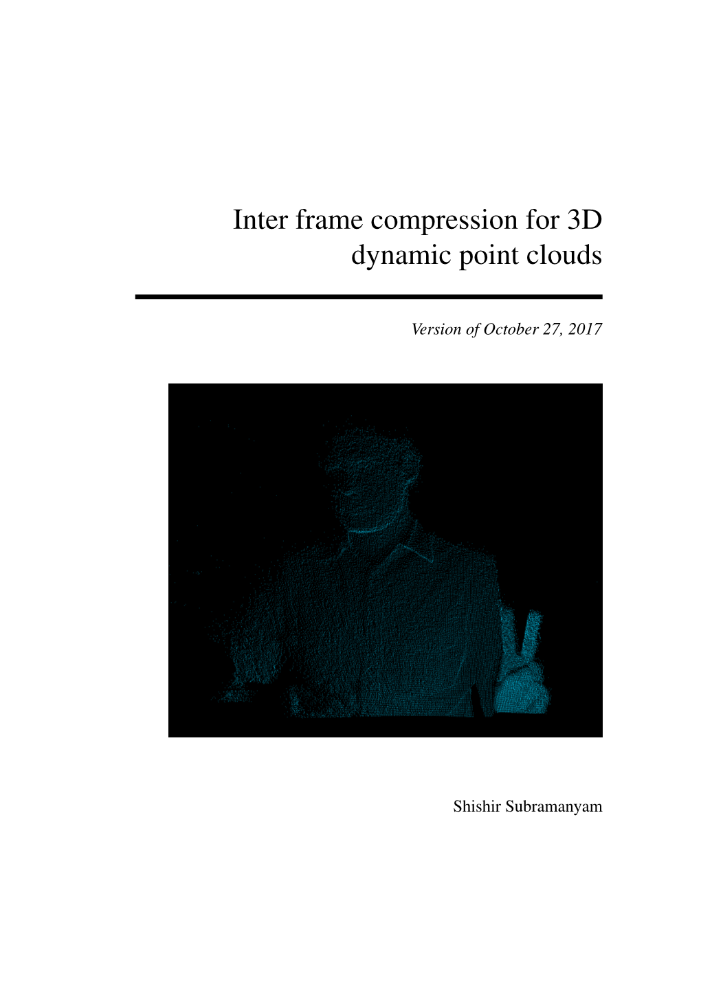 Inter Frame Compression for 3D Dynamic Point Clouds