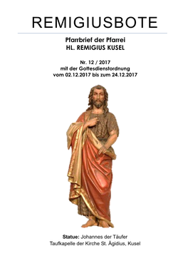 Kusel, Rammelsbach/Remigiusberg Und Glan-Münchweiler: in Der Regel Am 1