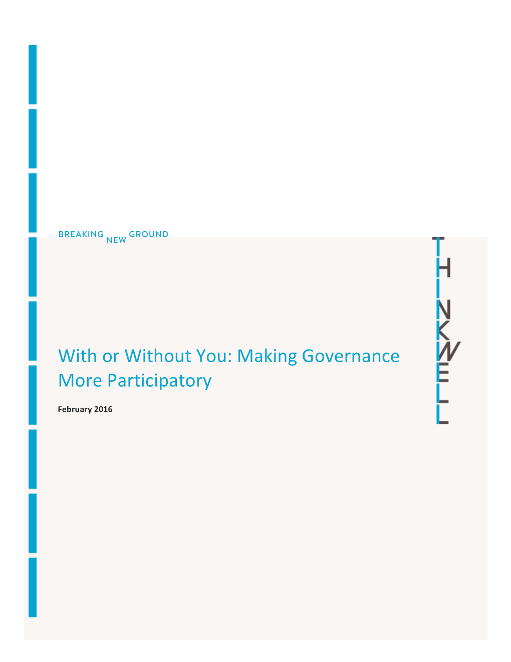 Making Governance More Participatory